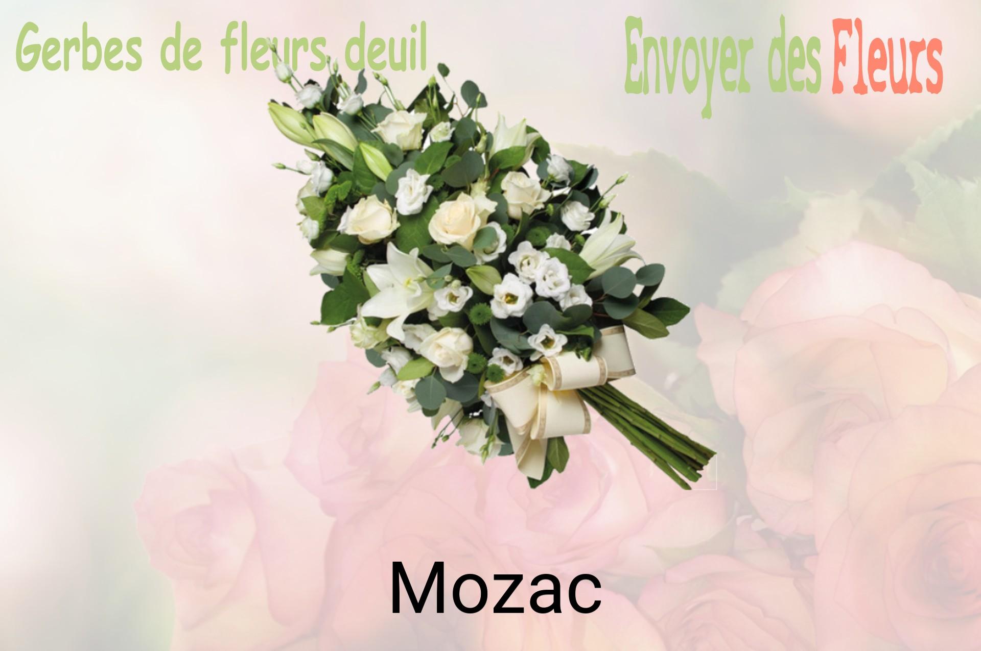 Gerbe de fleurs de deuil livrée à Mozac
